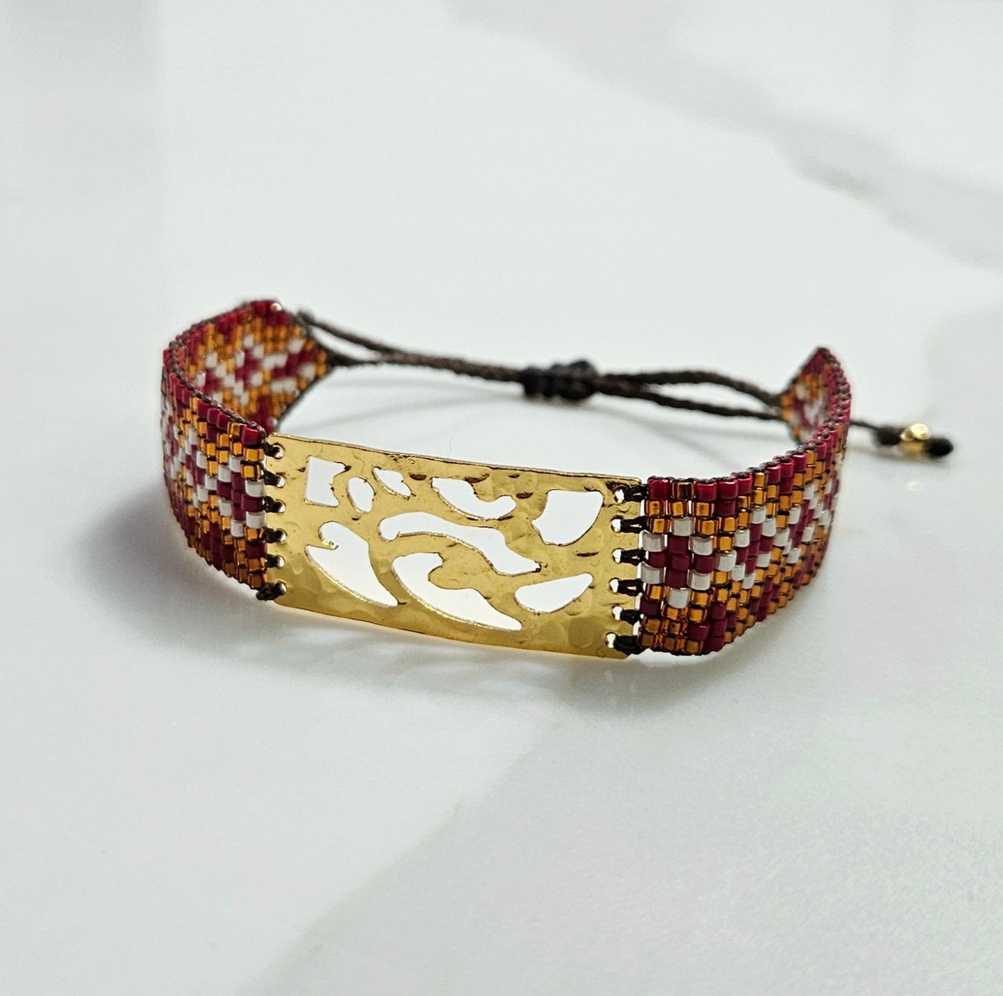 Bracelet "Fusion Bohème" Miyuki - Pièce Unique