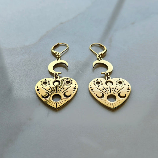 Boucles d'Oreilles Célestes Or