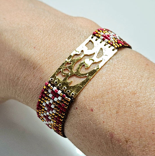 Bracelet "Fusion Bohème" Miyuki - Pièce Unique