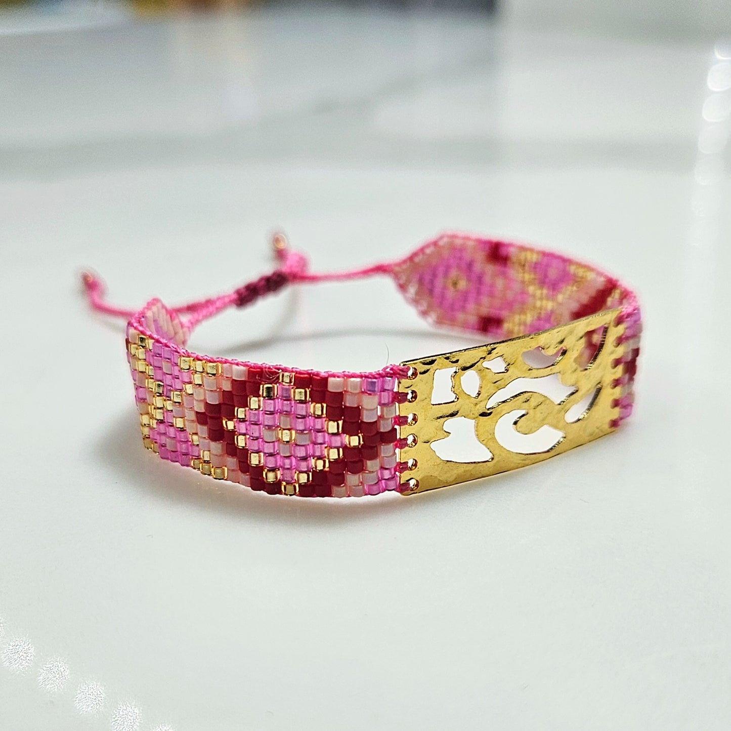 Bracelet "Rose des Vents" Miyuki - Pièce Unique
