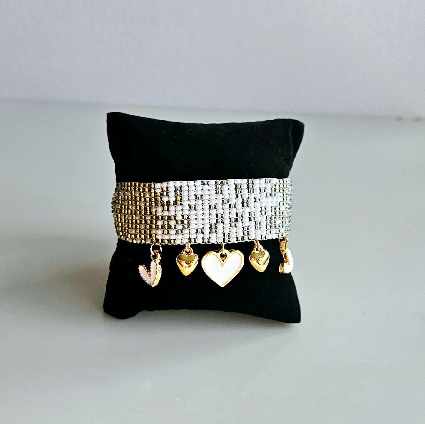 Bracelet Cœurs, ajustable - Pièce unique
