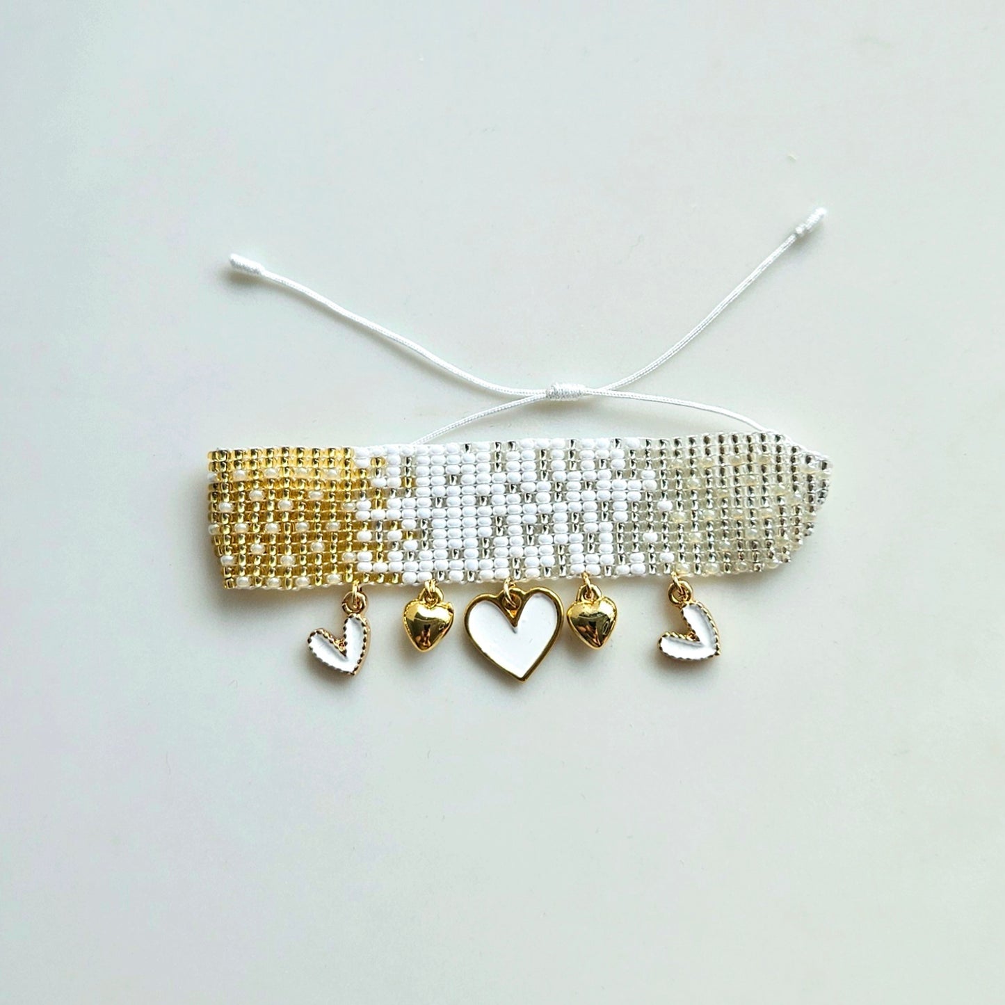 Bracelet Cœurs, ajustable - Pièce unique