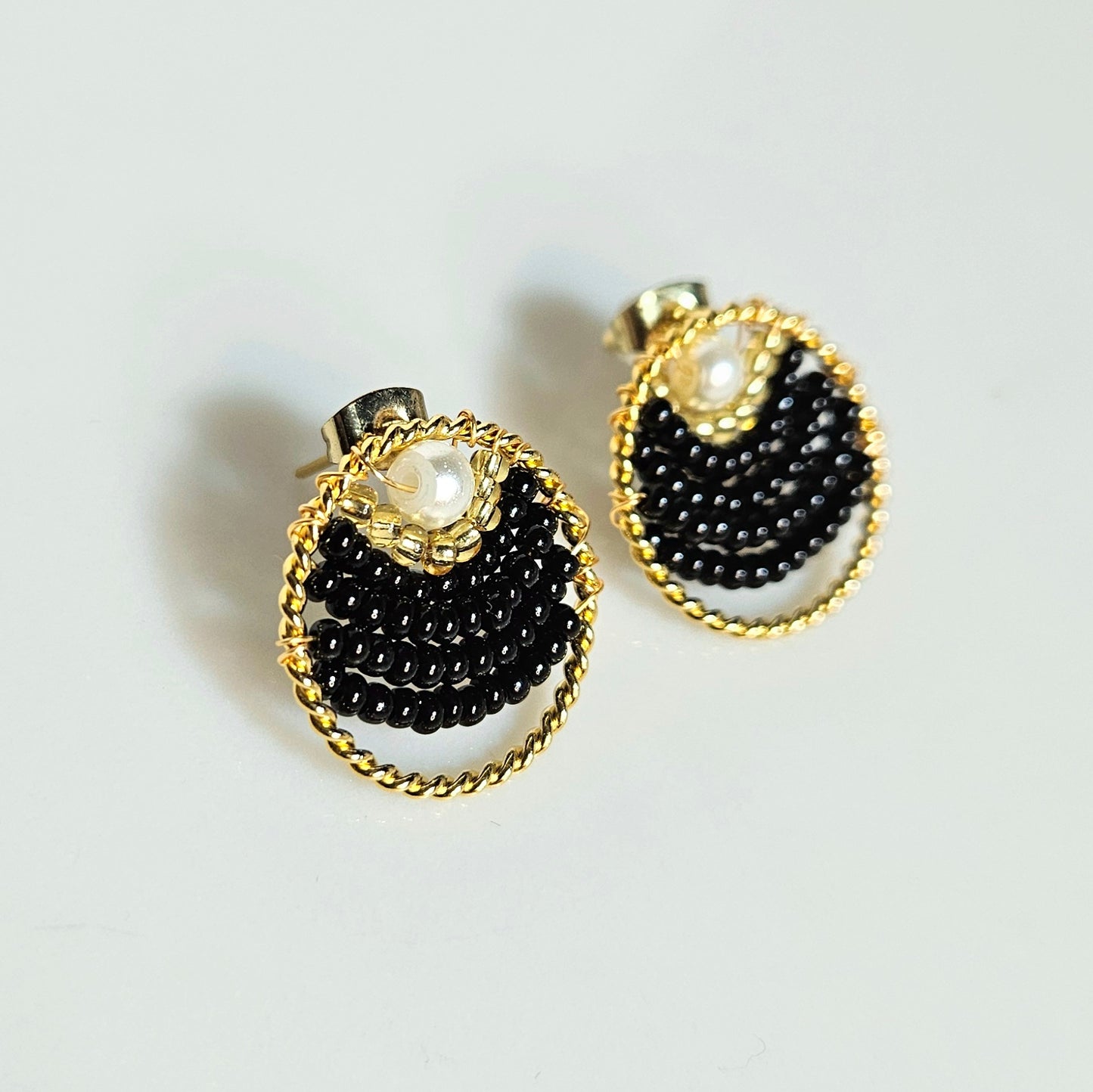 Boucles d'Oreilles Nuit Étoilée - Pièce unique