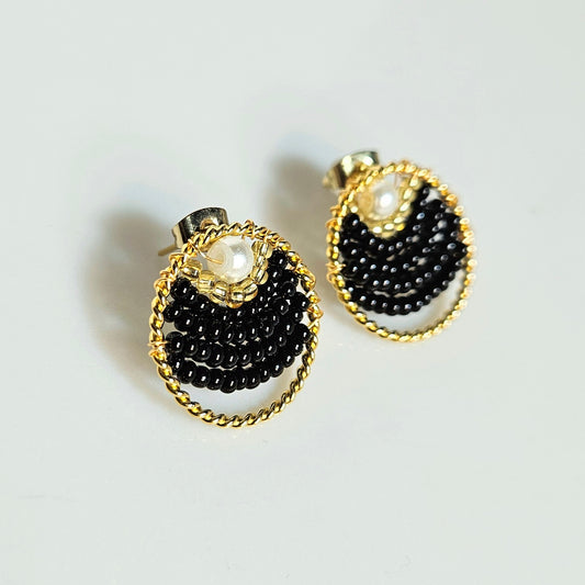 Boucles d'Oreilles Nuit Étoilée - Pièce unique