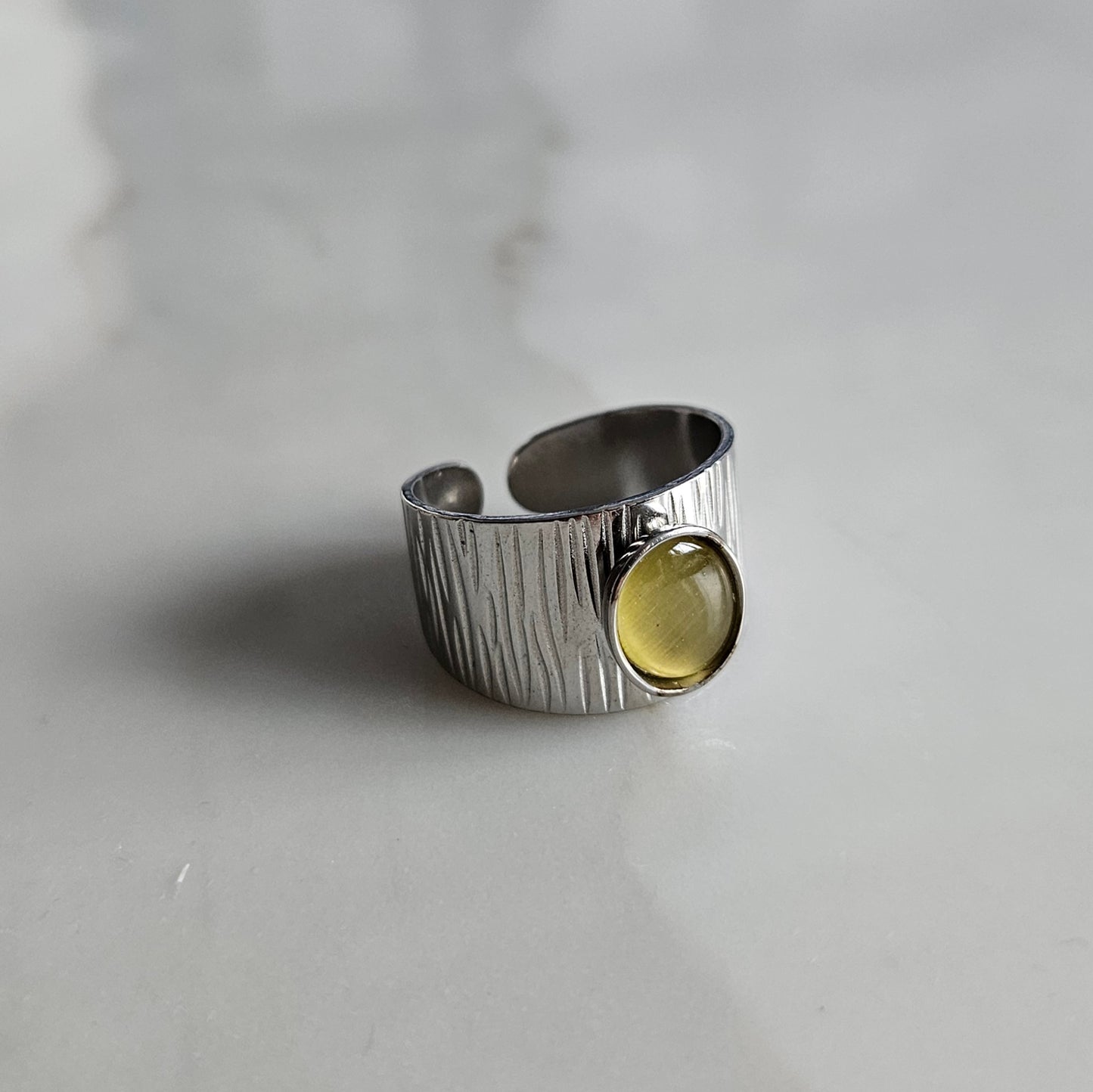 L'Œil de Chat Mystique (Bague Ajustable) - Pièces uniques