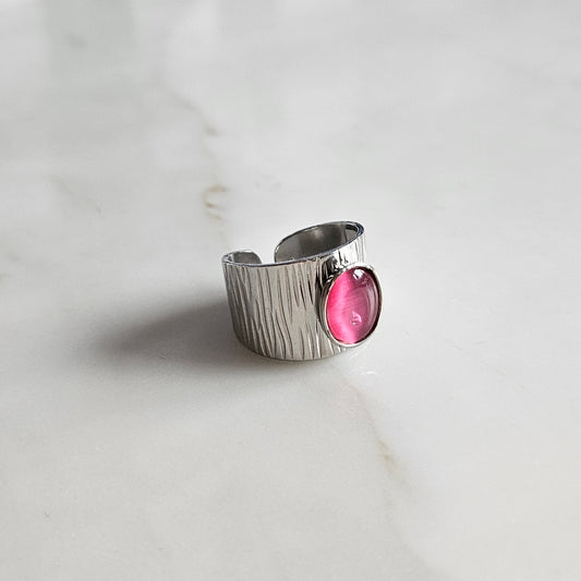 L'Œil de Chat Mystique (Bague Ajustable) - Pièces uniques