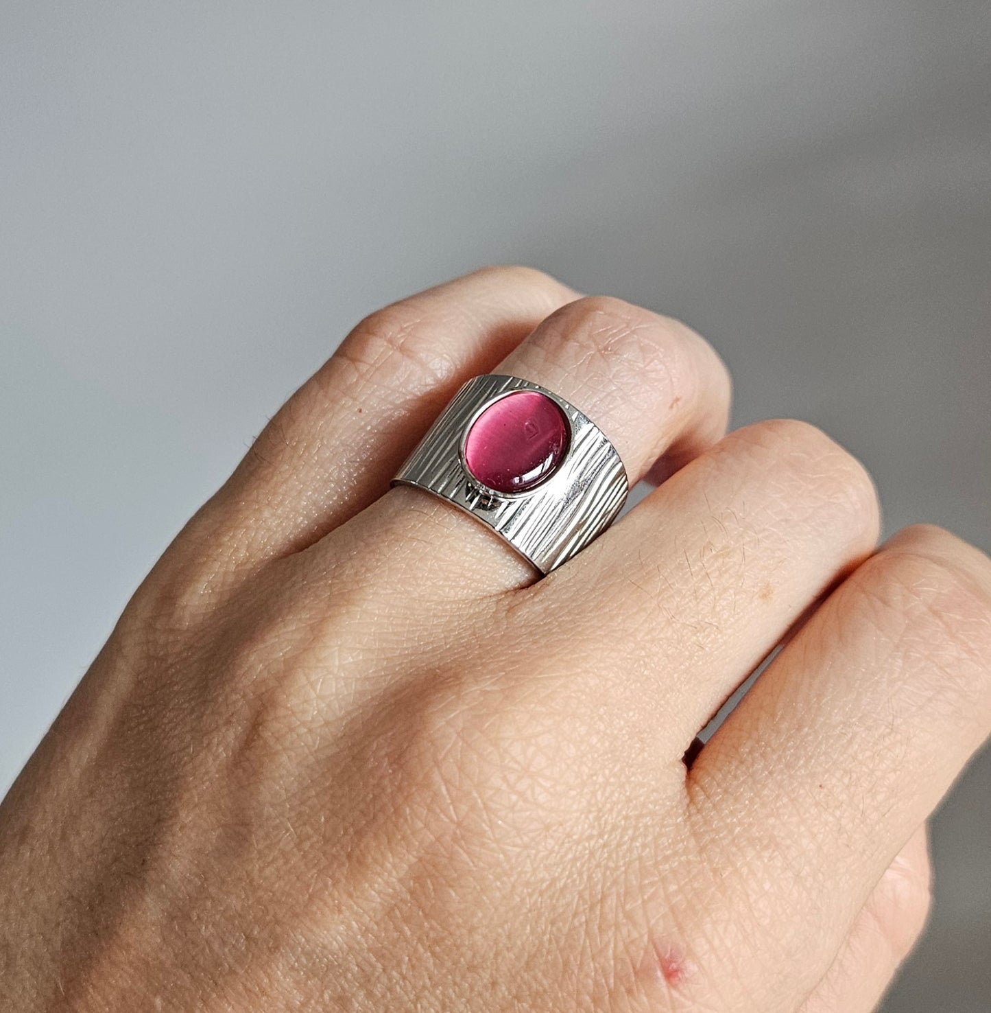 L'Œil de Chat Mystique (Bague Ajustable) - Pièces uniques
