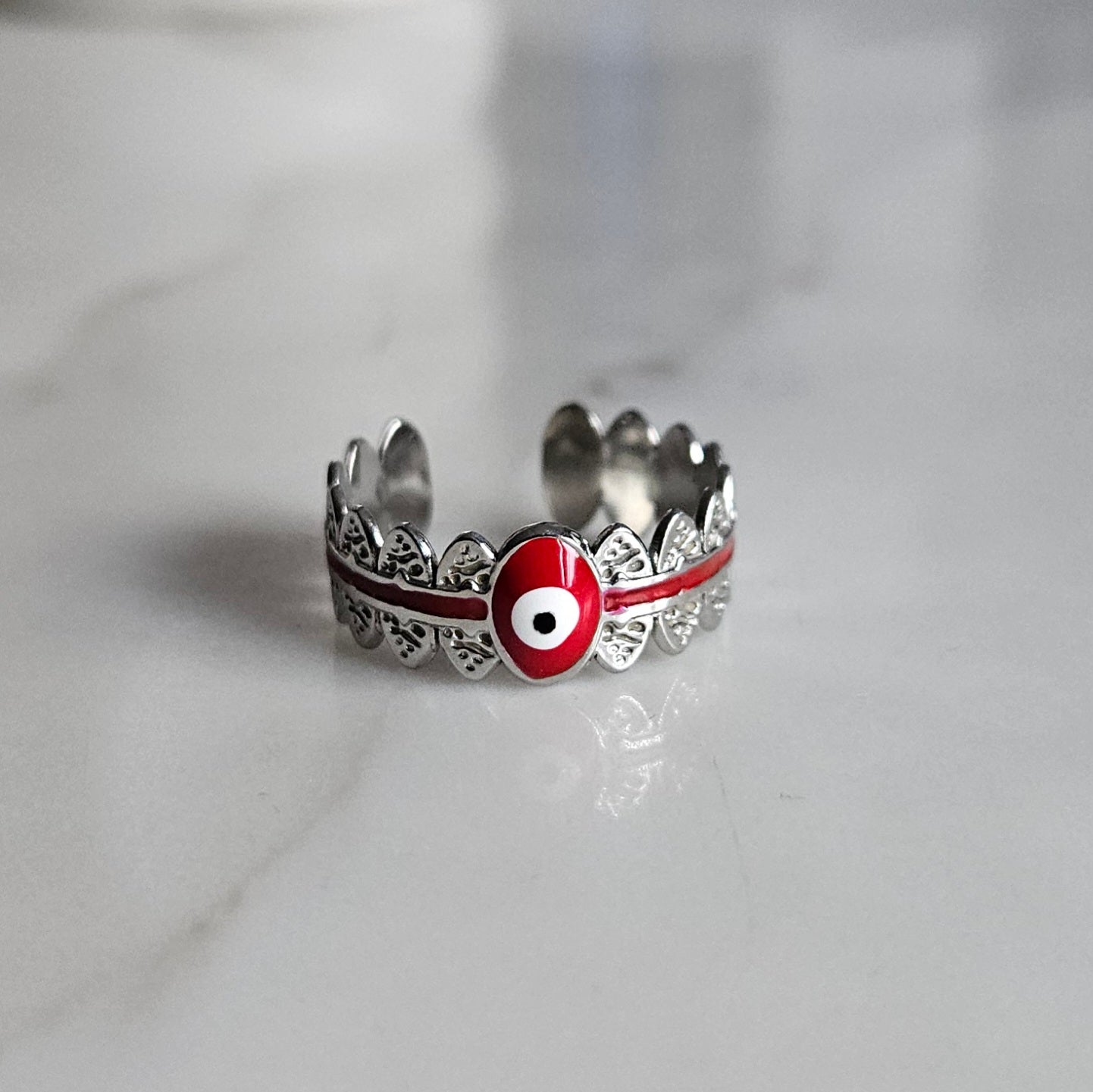 L'Amulette (Bague Ajustable Argentée) - Pièces uniques