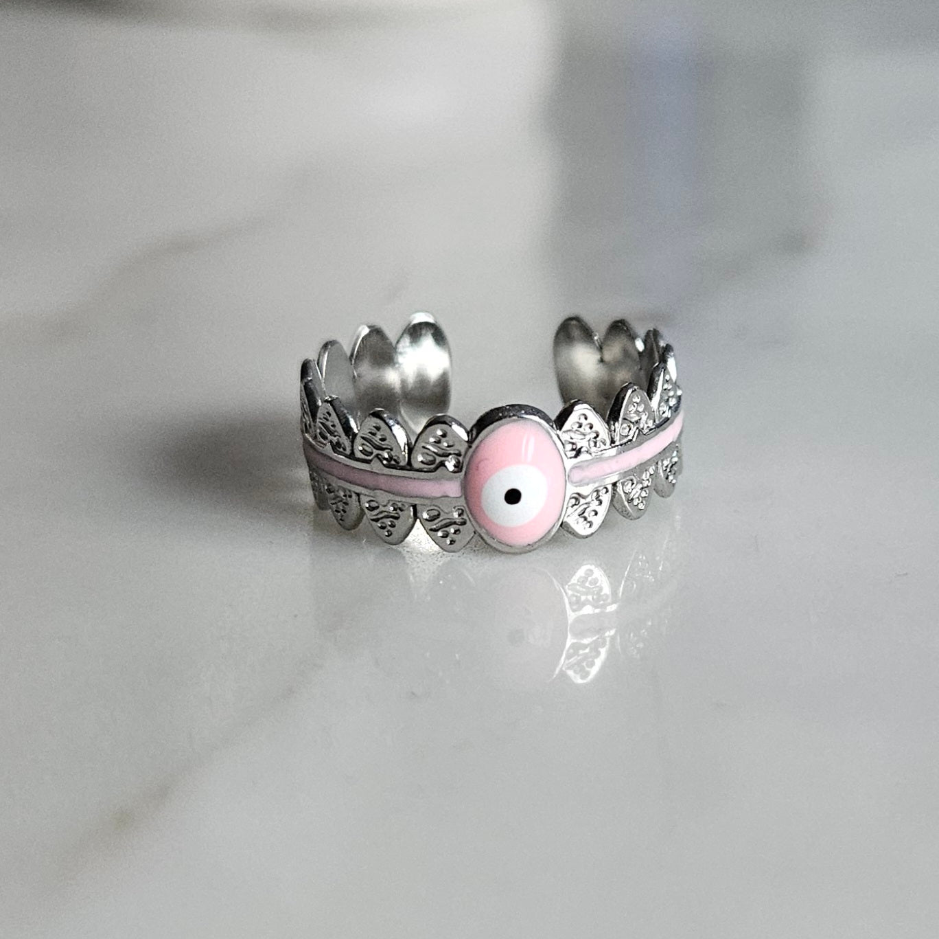 L'Amulette (Bague Ajustable Argentée) - Pièces uniques