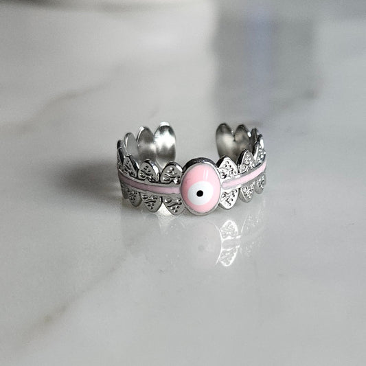 L'Amulette (Bague Ajustable Argentée) - Pièces uniques