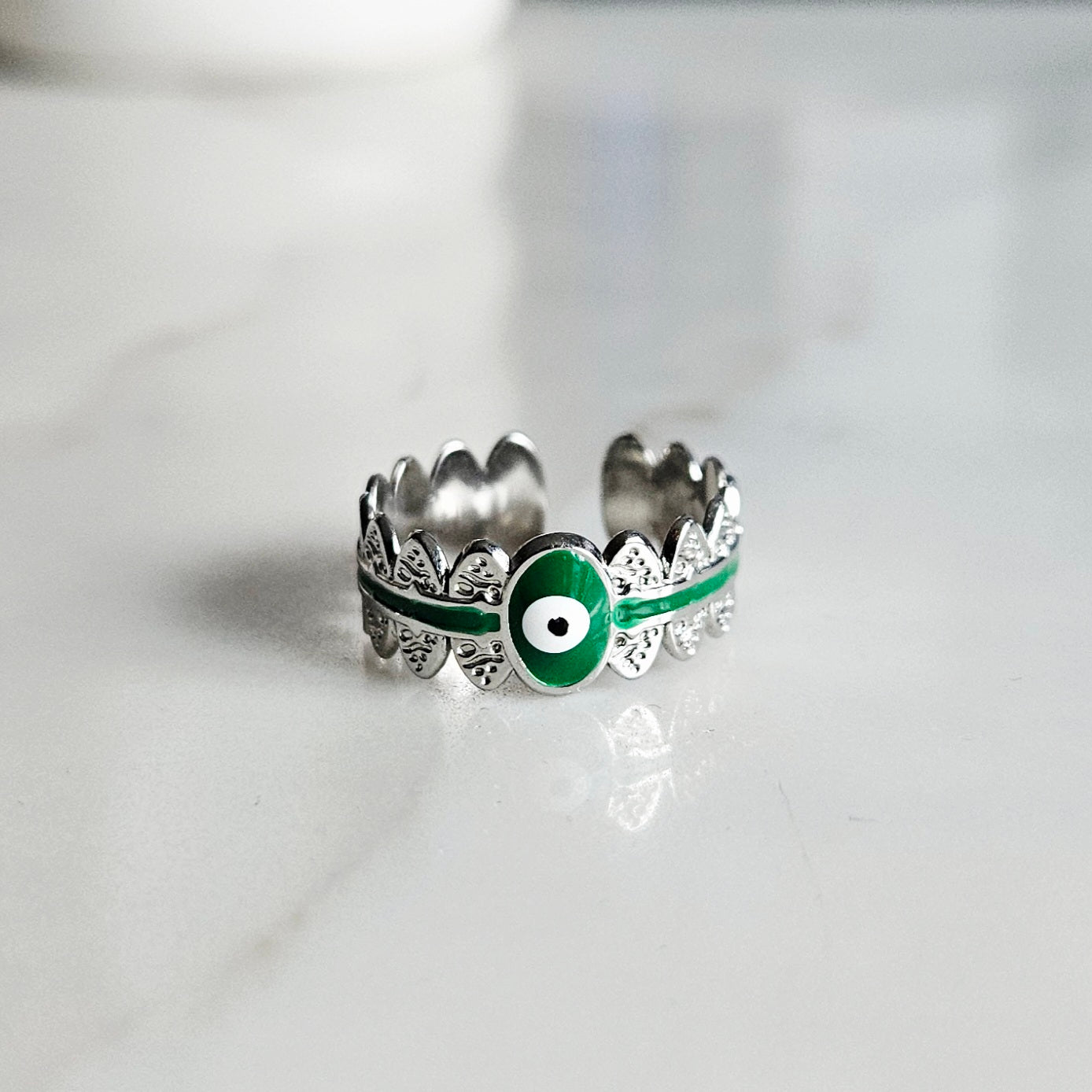 L'Amulette (Bague Ajustable Argentée) - Pièces uniques