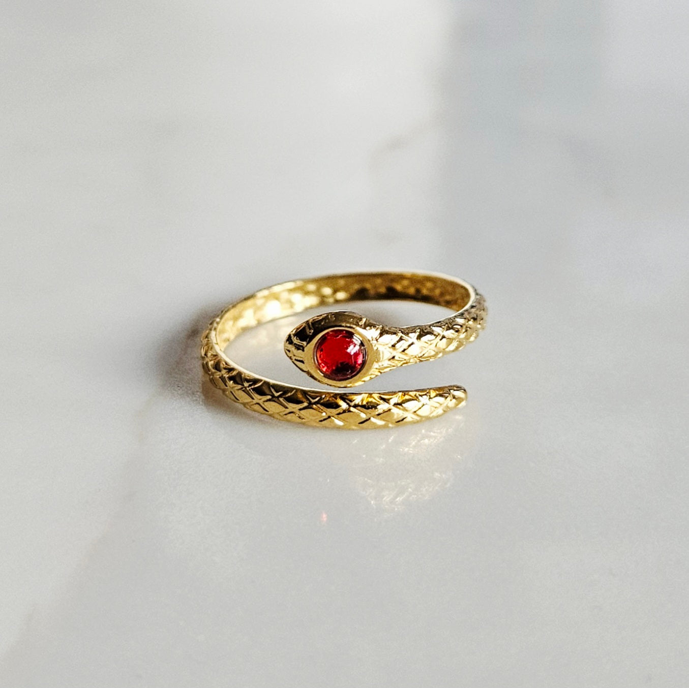 Le Serpent Mystique (Bague Ajustable) - Pièces uniques