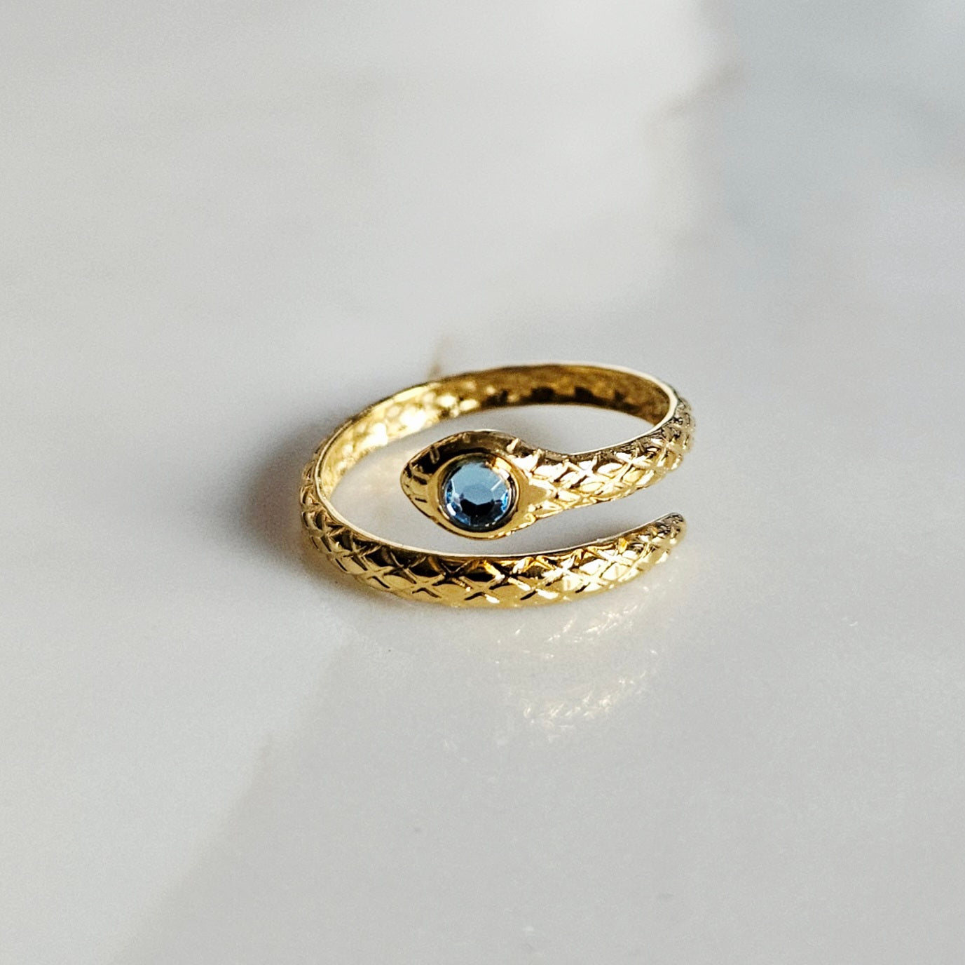 Le Serpent Mystique (Bague Ajustable) - Pièces uniques