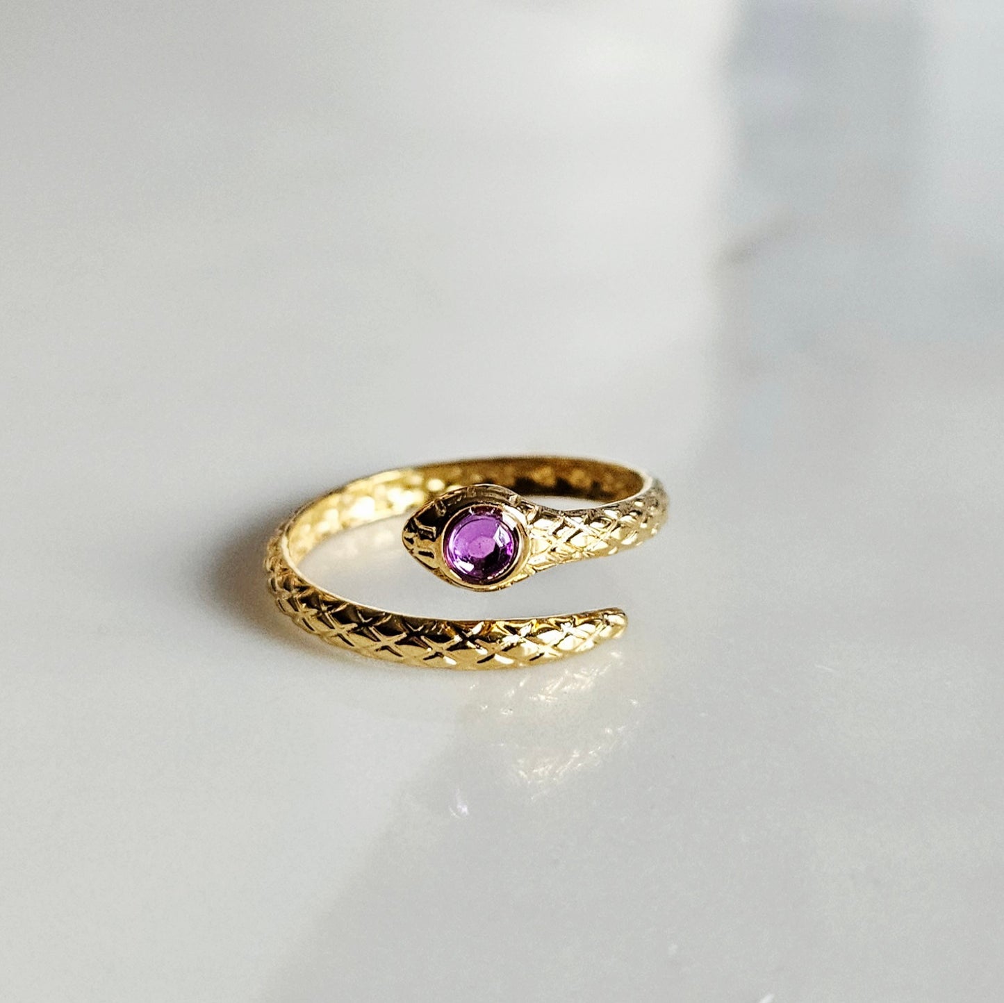 Le Serpent Mystique (Bague Ajustable) - Pièces uniques