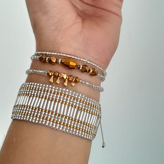 Ensemble de Bracelets Éclat Lunaire - Pièce unique
