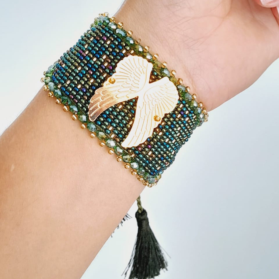 Bracelet "Ailes Protectrices" Ajustable - Pièces uniques