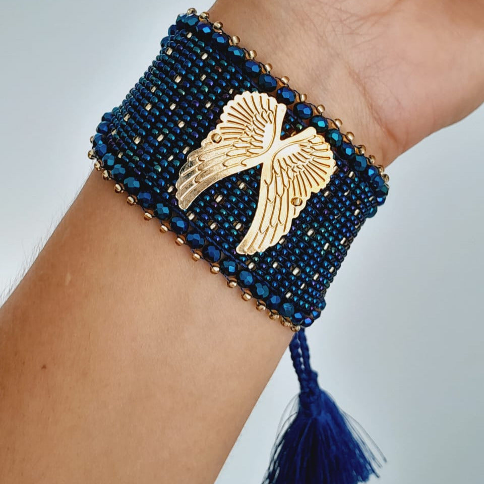Bracelet "Ailes Protectrices" Ajustable - Pièces uniques